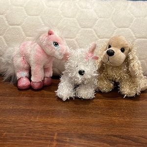 Webkinz by Ganz Vintage Pink Pony, American Cocker & White Terrier